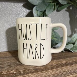 Rae Dunn HUSTLE HARD mug